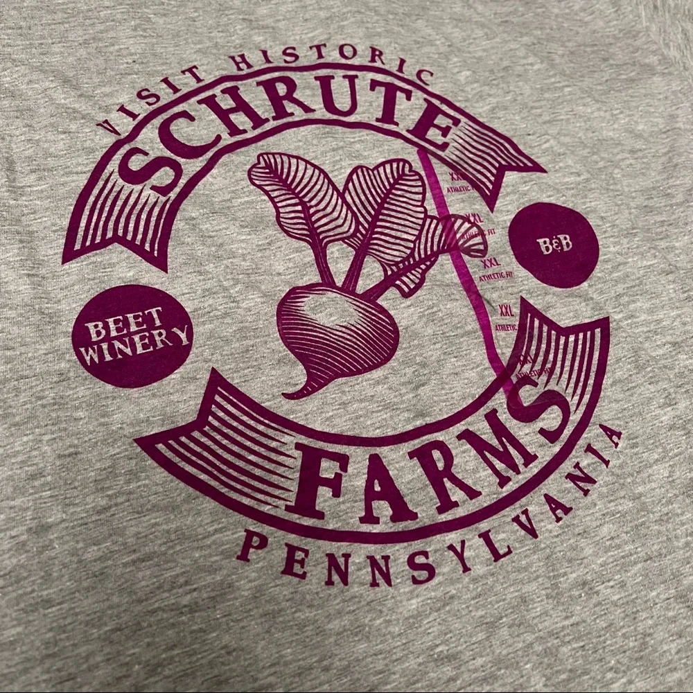 NWT The Office Shrute Farms gray tee - Picture 3 of 9